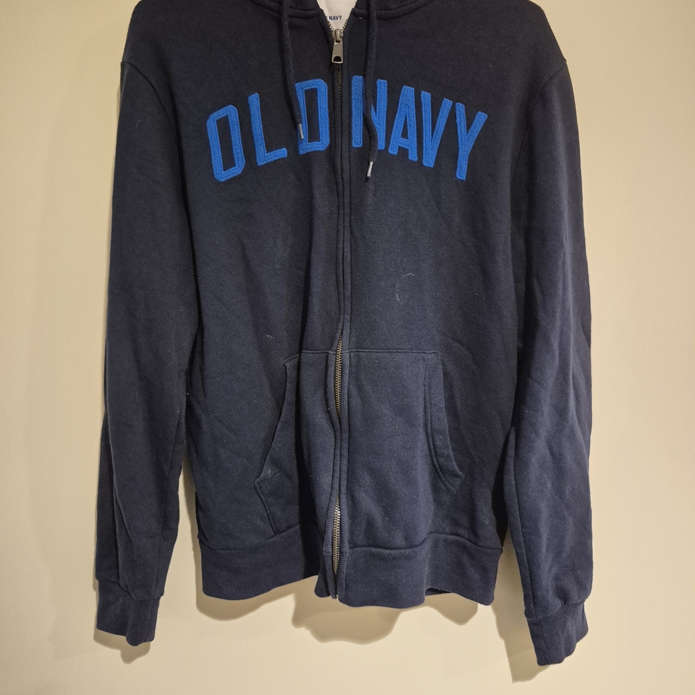 Old Navy Men's Dark Blue Zip-Up Sweater